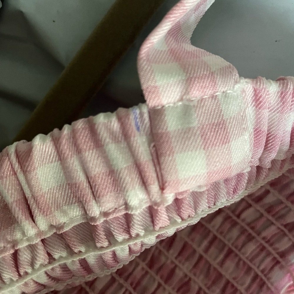 NWT City Chic Pink White Gingham Maxi Tiered Dress Size 18 - Picture 9 of 9